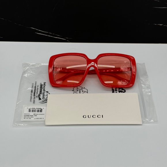 NEW GG0567SAN 005 GUCCI SQUARE RED WOMEN SUNGLASSES GUCCI main image 10
